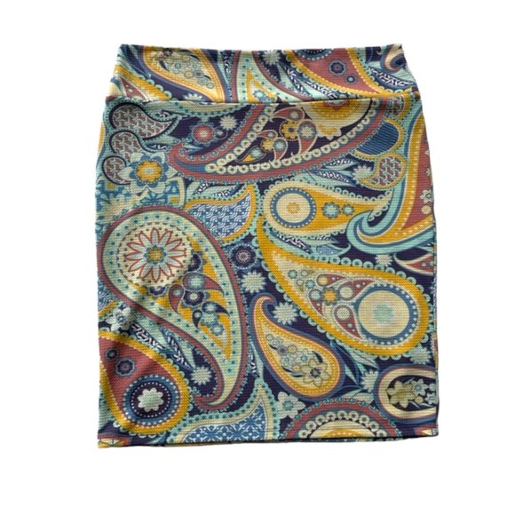 LuLaRoe Dresses & Skirts - LuLaRoe Cassie Paisley Printed Textured Pencil Skirt, 3XL